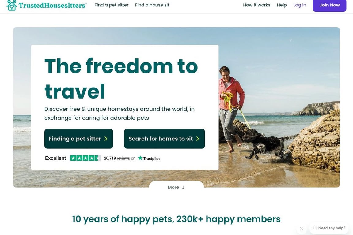 Trusted Housesitters (US) homepage