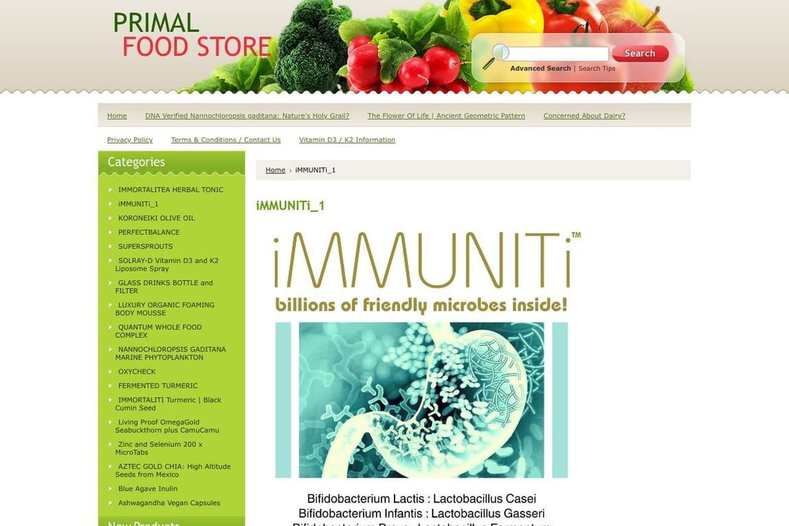 Immuniti Ltd homepage