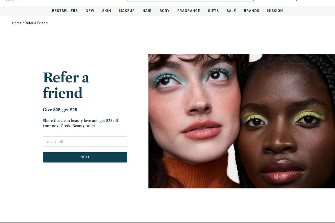 Credo affiliate program signup page