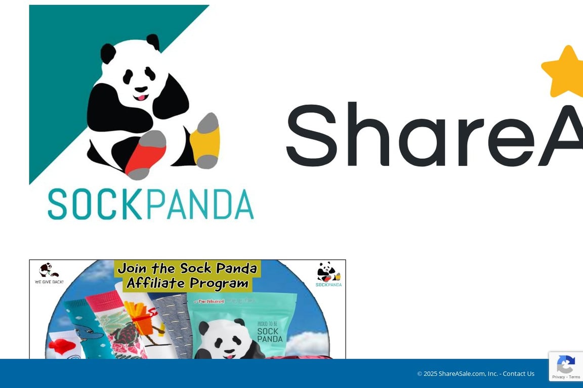 Sock Panda affiliate program signup page