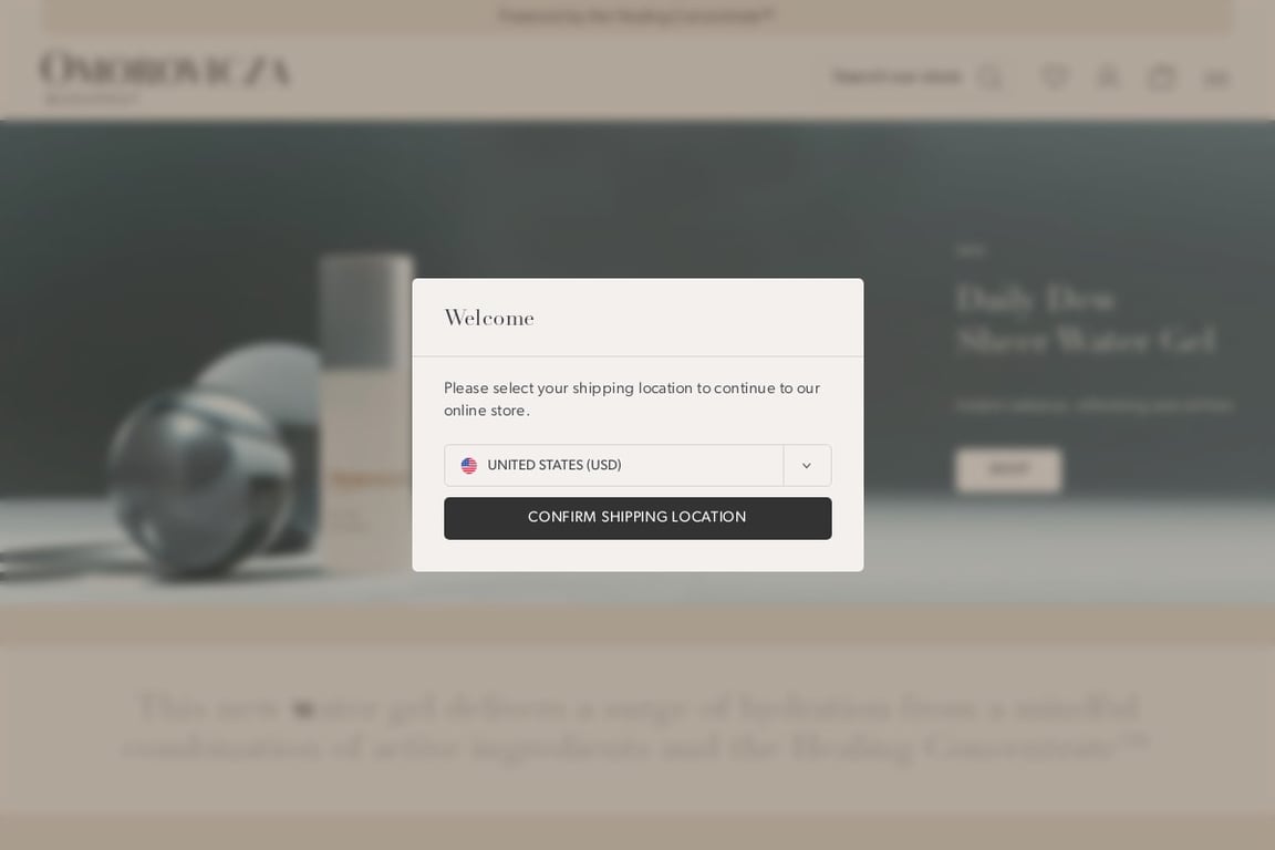 Omorovicza UK homepage