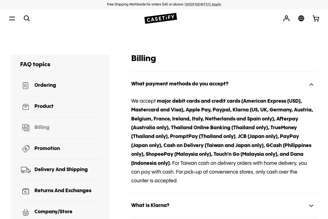 Casetify affiliate program signup page