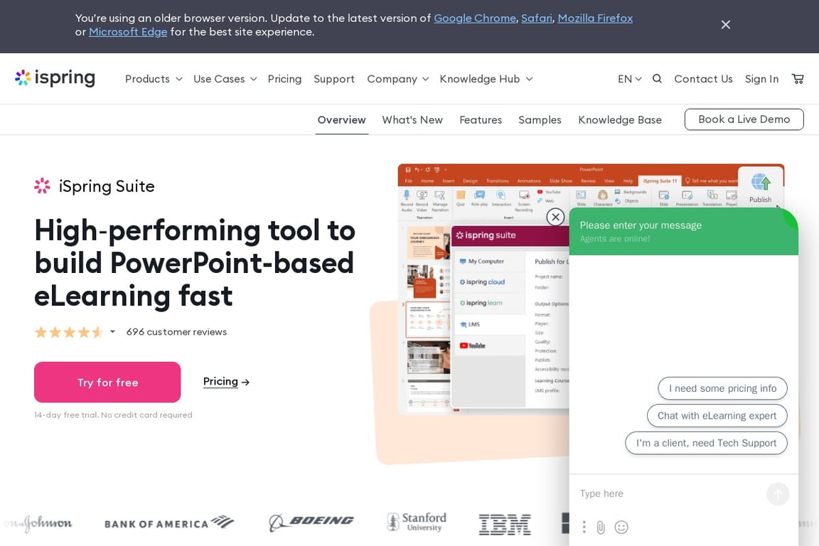 iSpring Suite homepage
