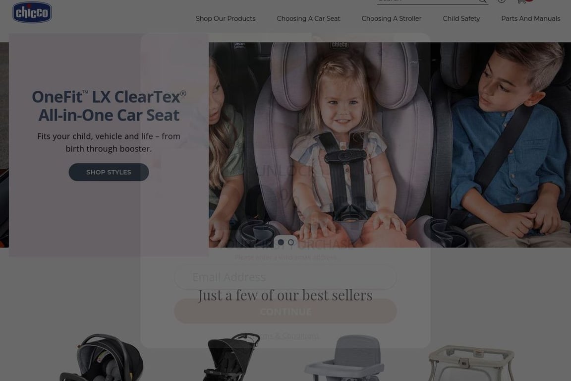 Chicco homepage