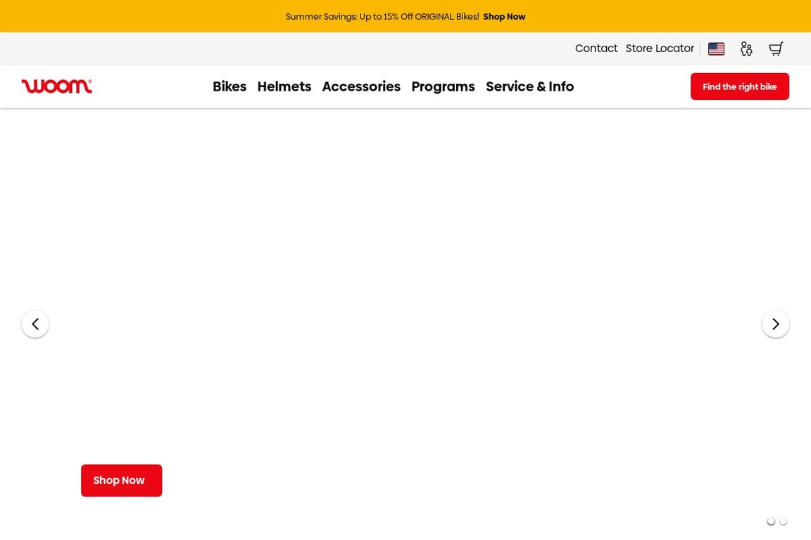 WOOMBIKES USA homepage