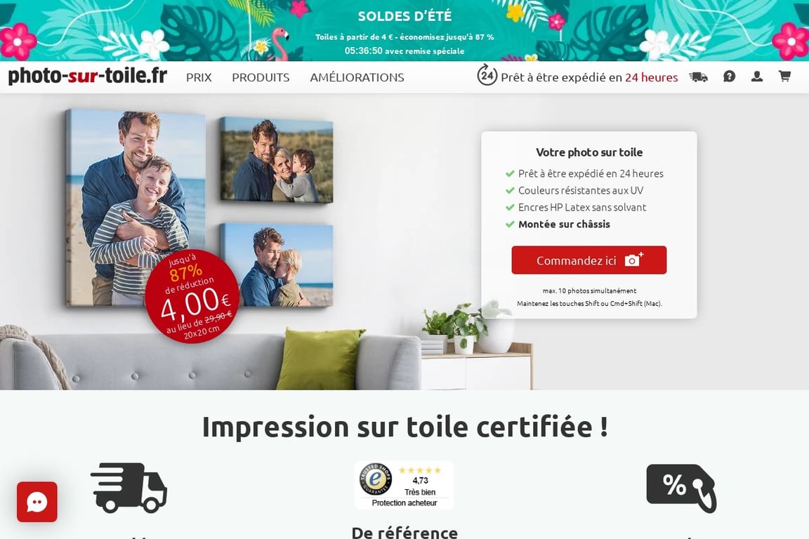 Photo-sur-toile homepage