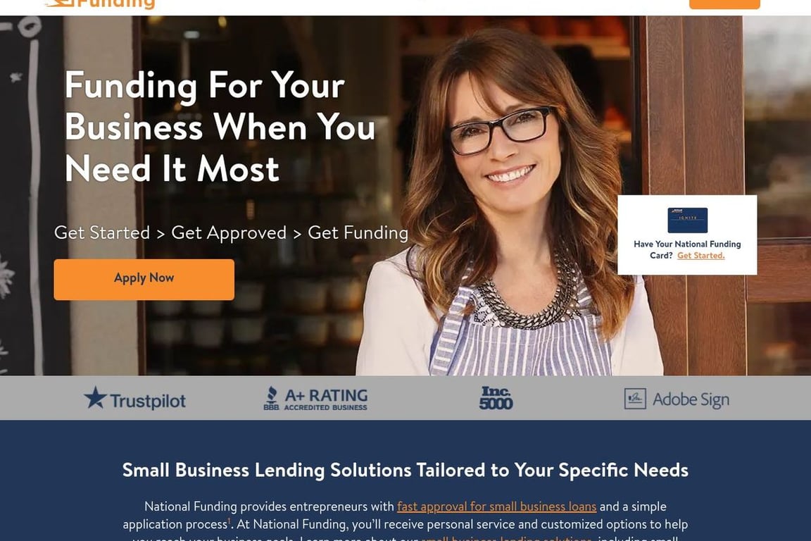 National Funding homepage