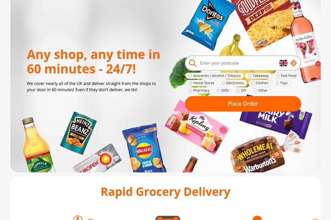 Beelivery homepage