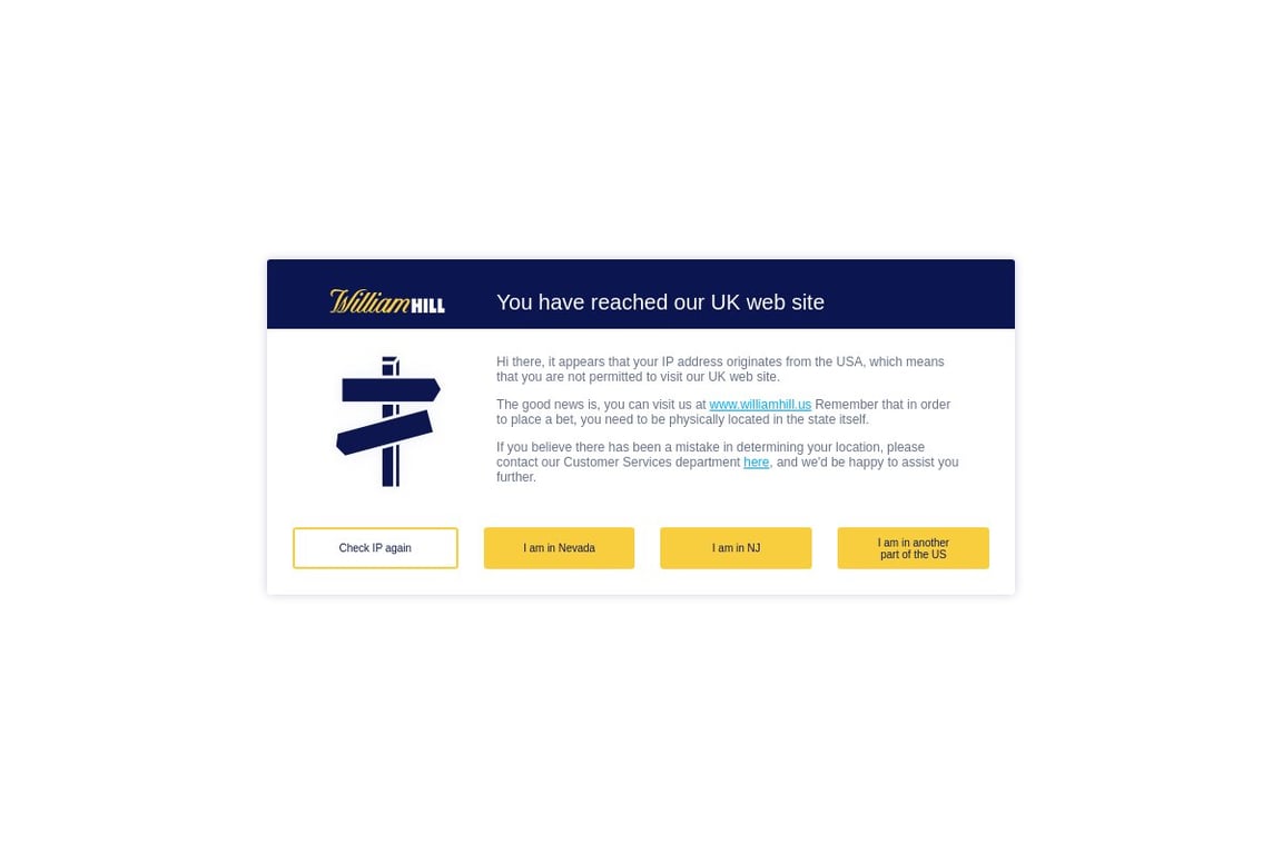 William Hill homepage