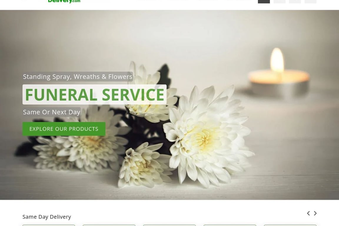 FlowerDelivery.com homepage