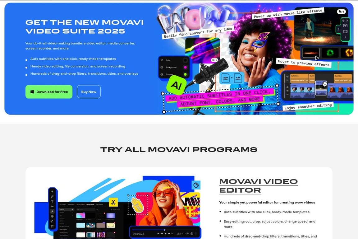 Movavi homepage