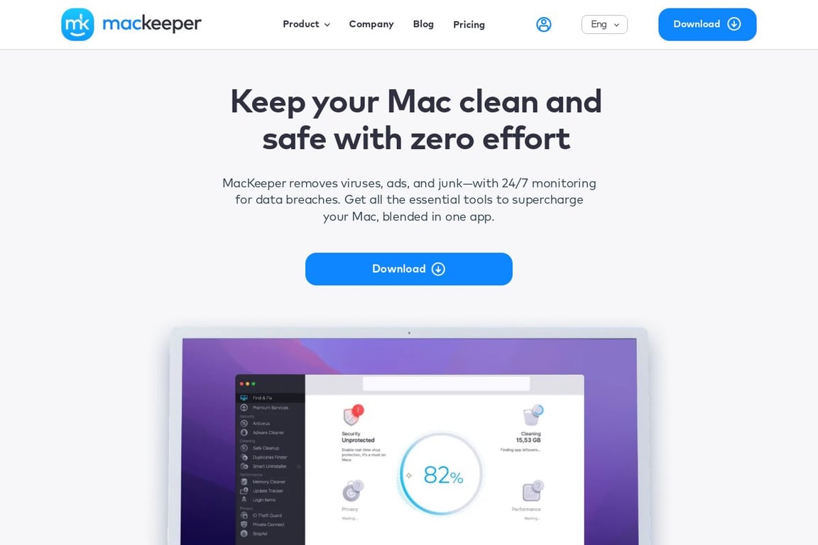 MacKeeper homepage