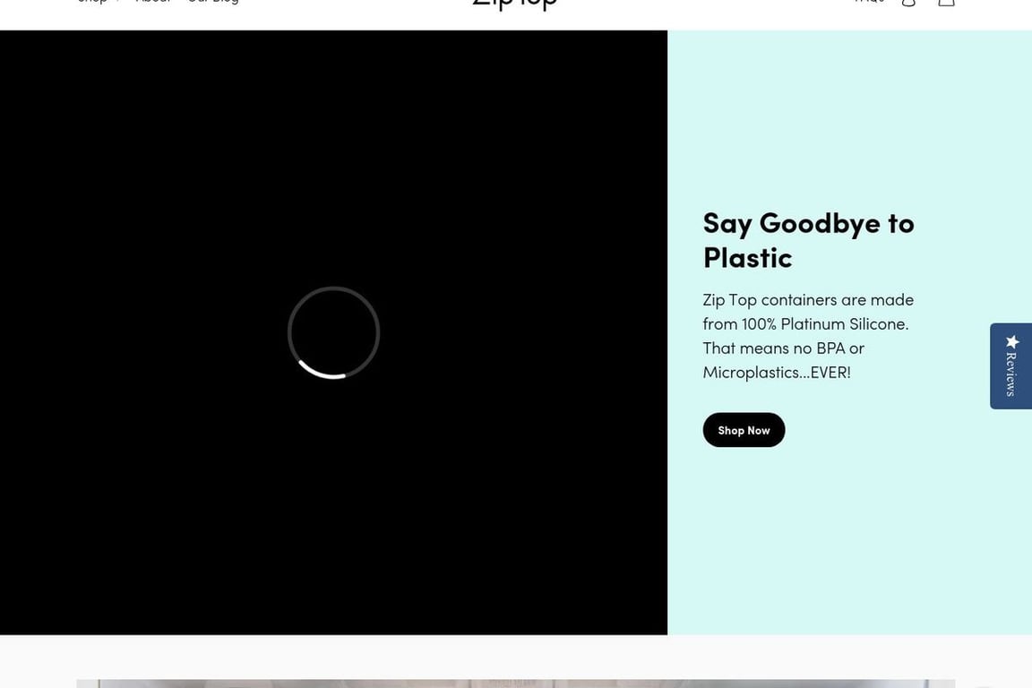 ZipTop homepage
