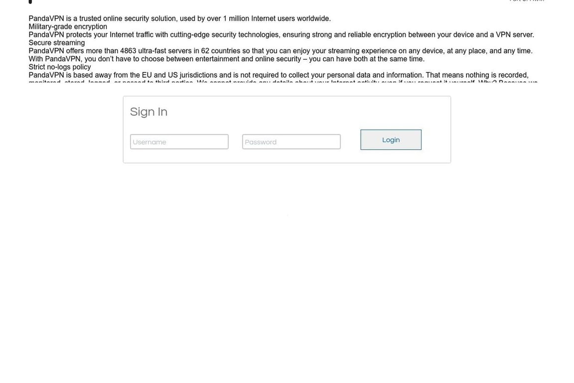 PandaVPN affiliate program signup page