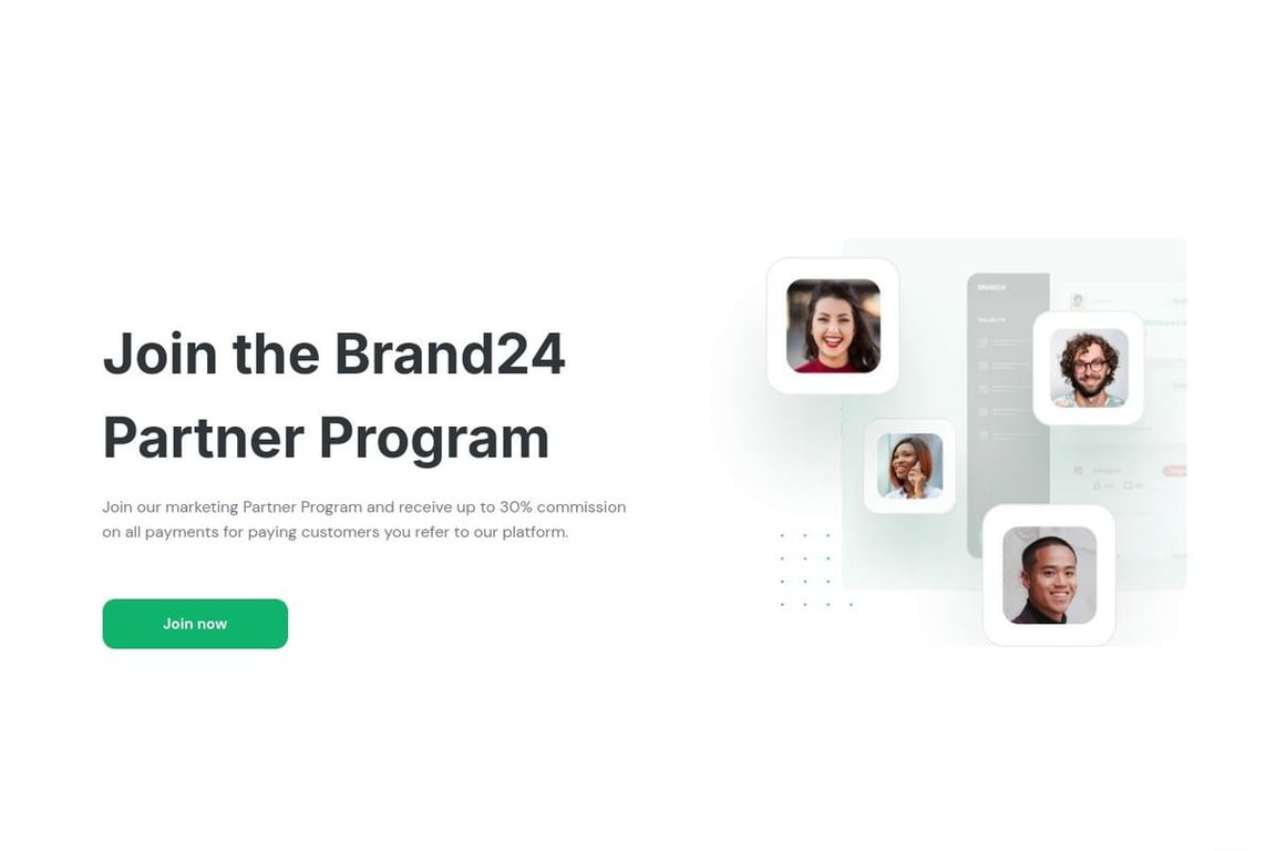 Brand24 affiliate program signup page
