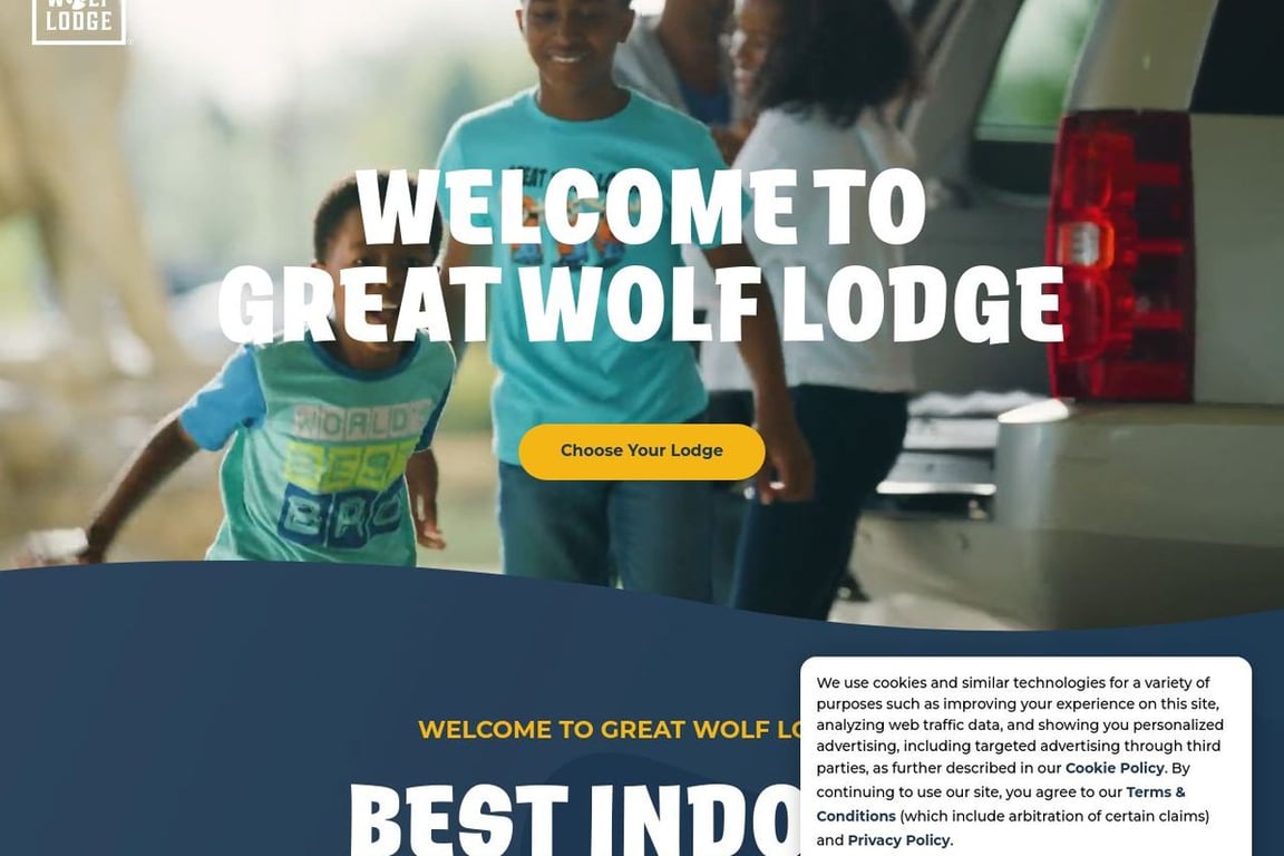 Great Wolf Lodge homepage