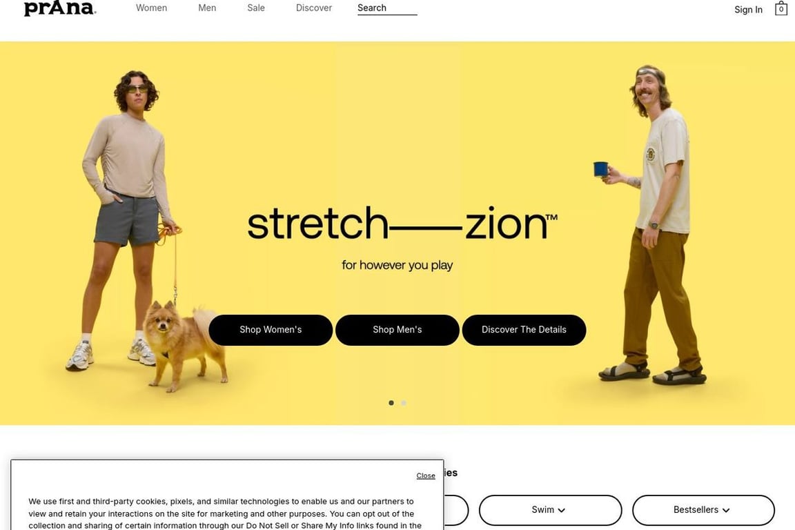 PrAna homepage