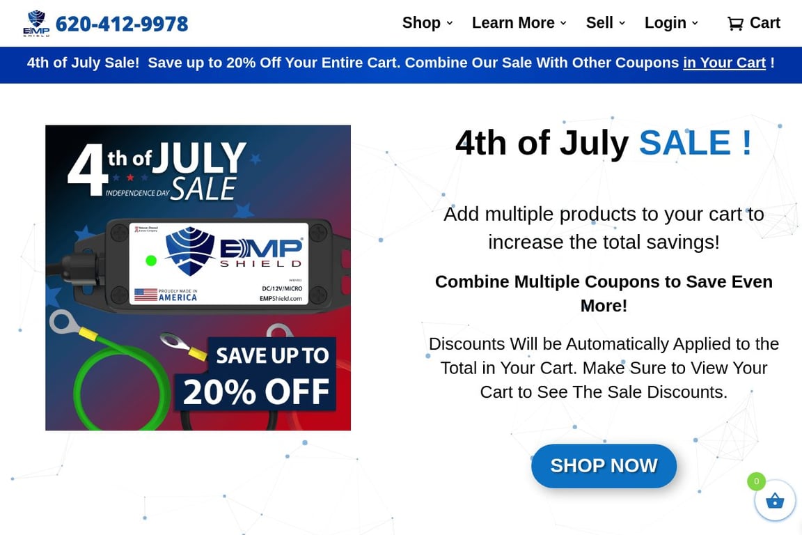 EMP Shield homepage