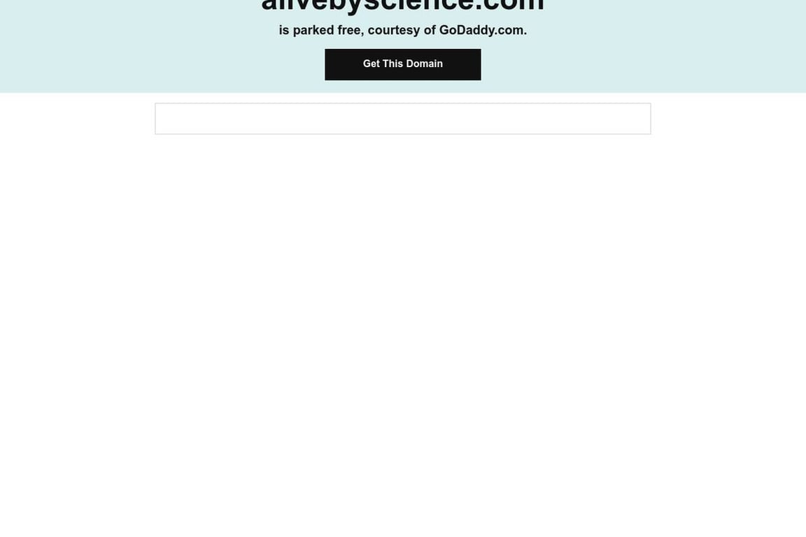 Alive By Science homepage