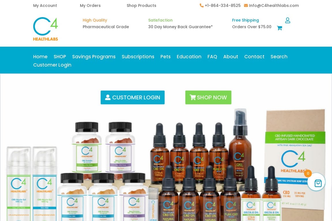 C4 Healthlabs homepage
