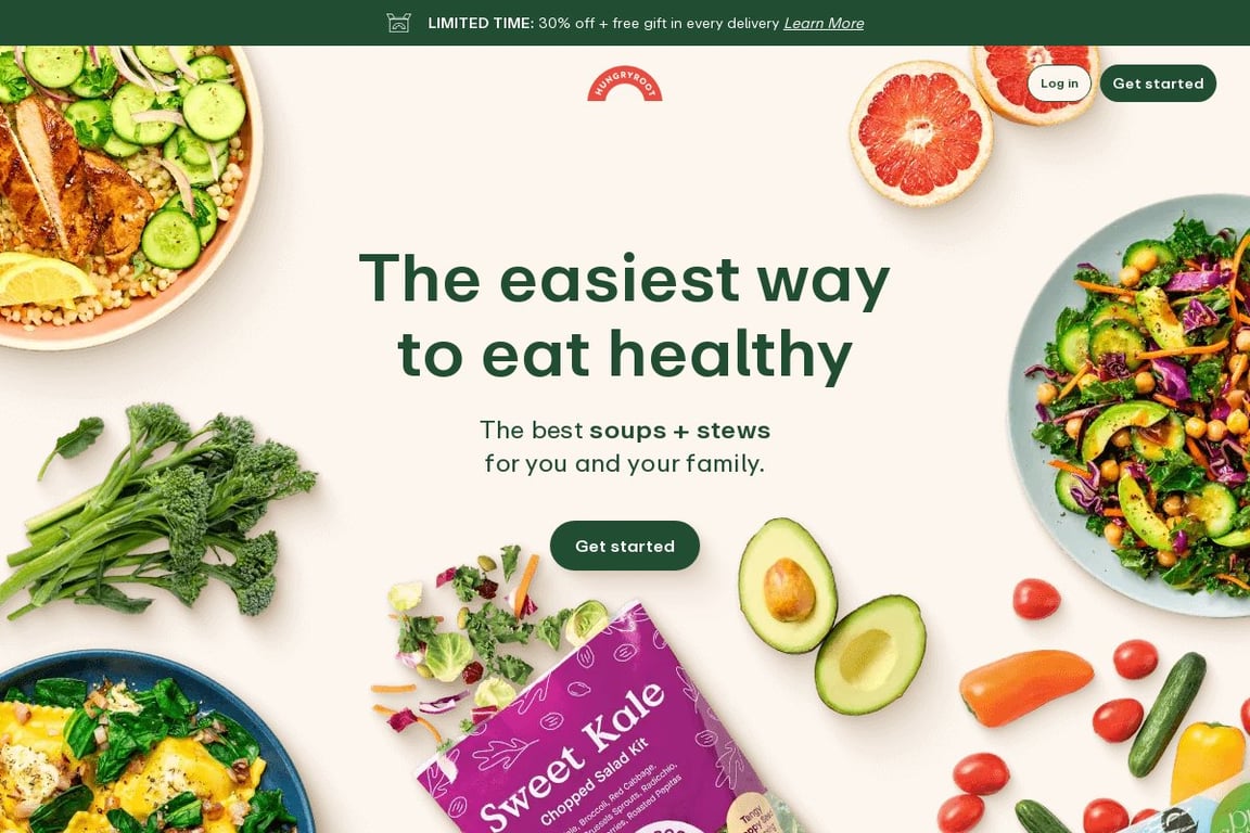 Hungryroot homepage
