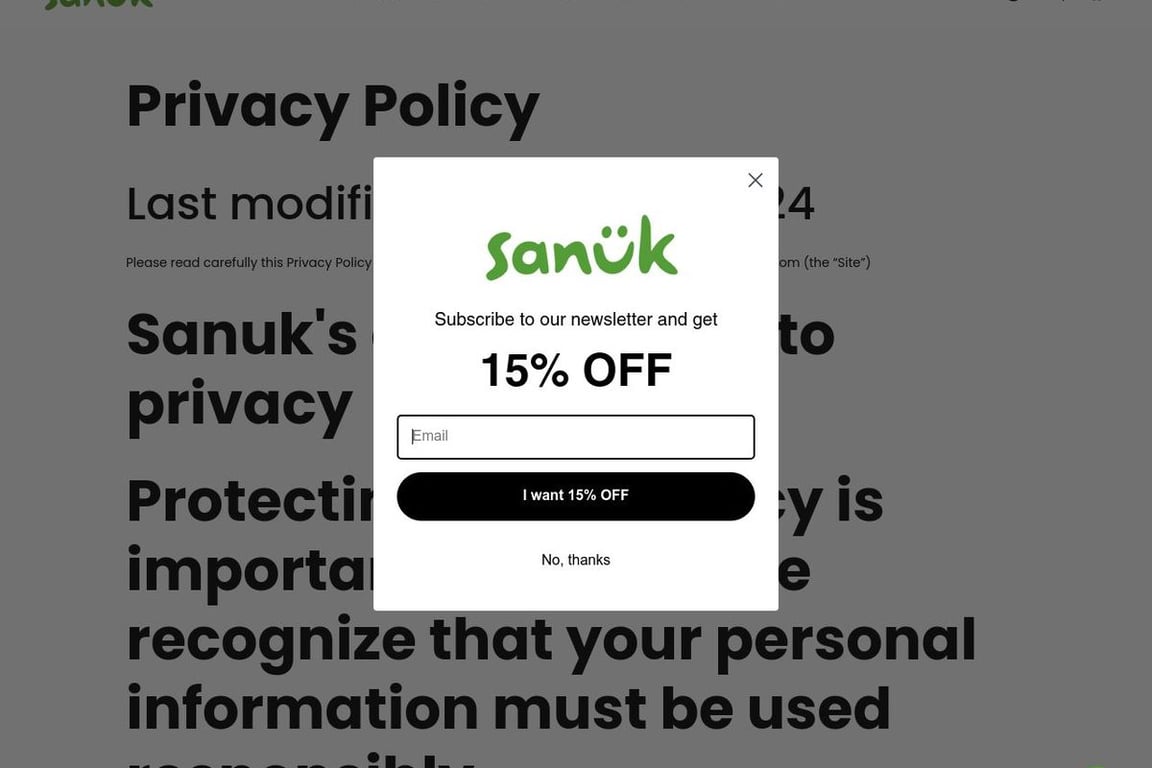 Sanuk affiliate program signup page