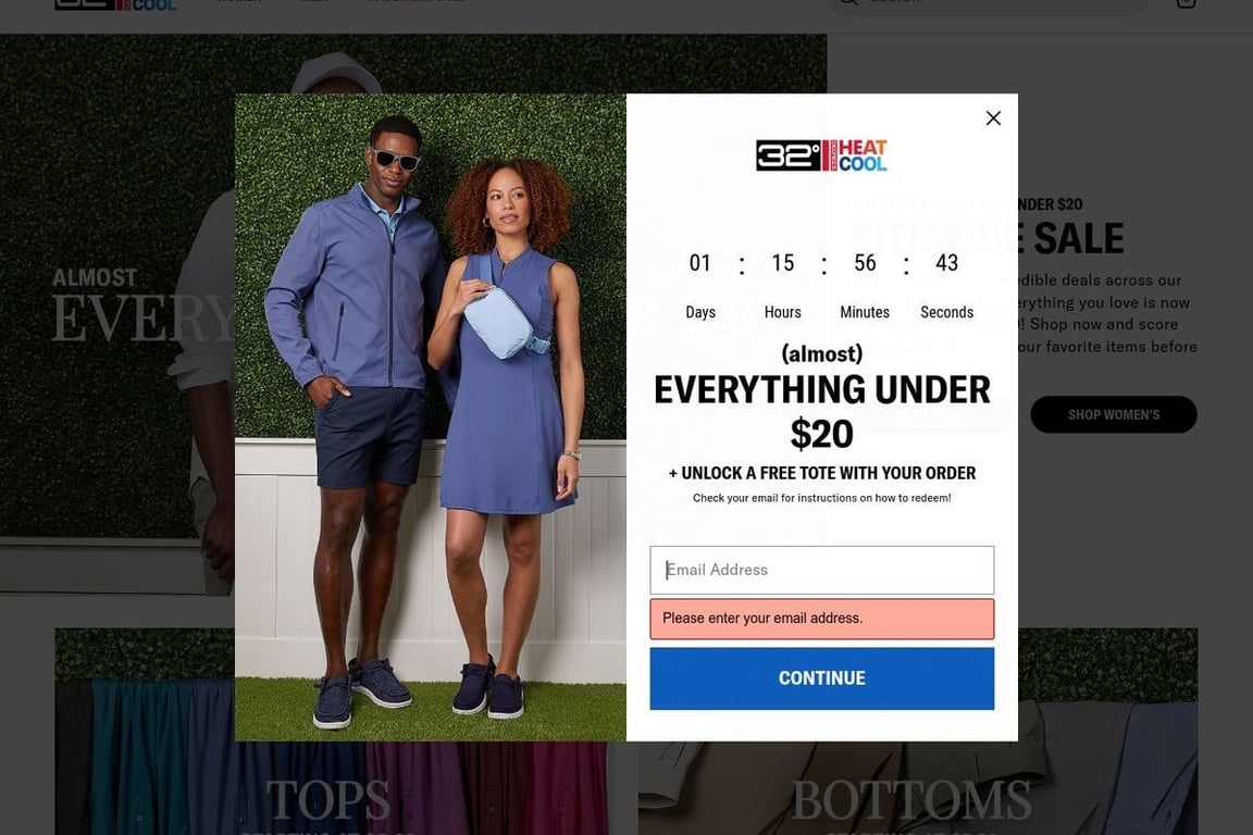 32 Degrees homepage