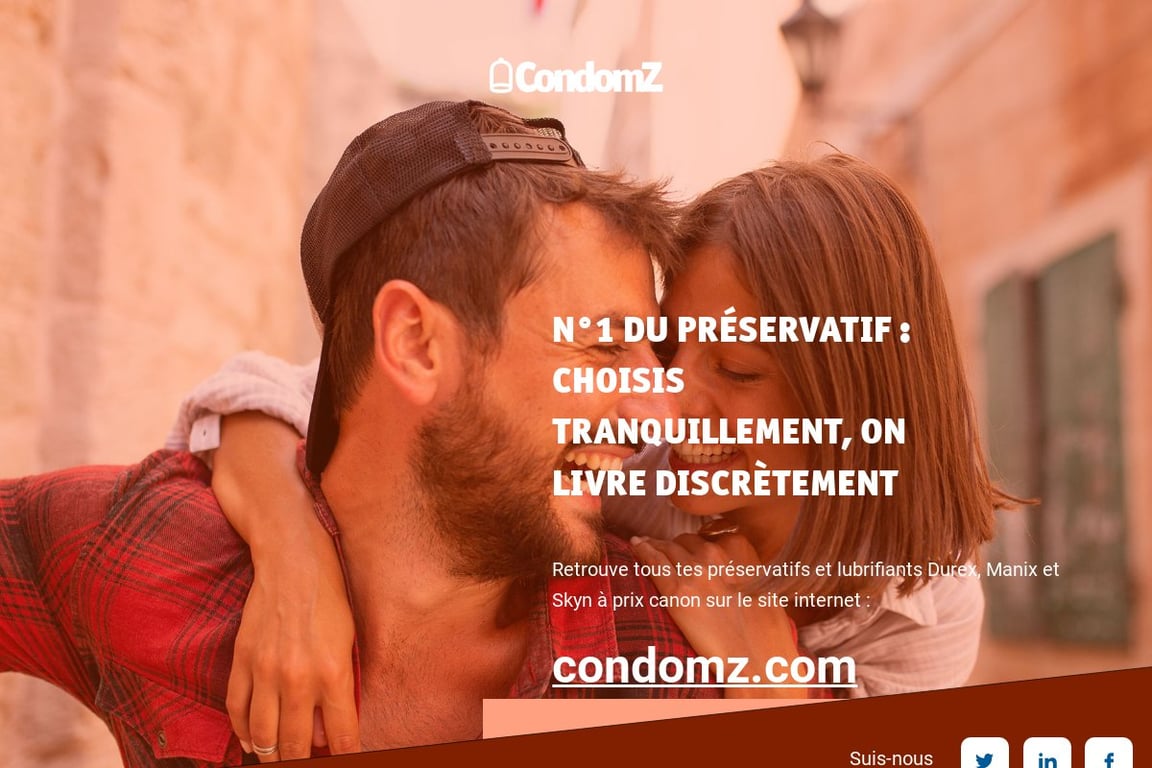 Condomz FR homepage