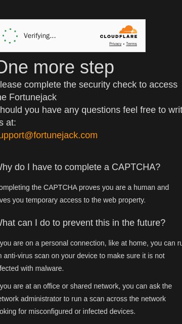 FortuneJack homepage