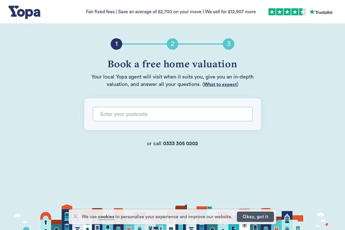 Yopa UK homepage