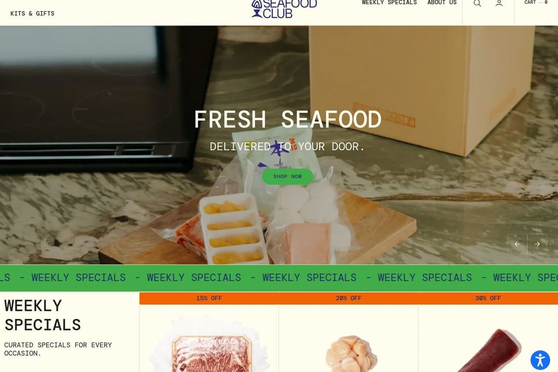 Riviera Seafood Club homepage