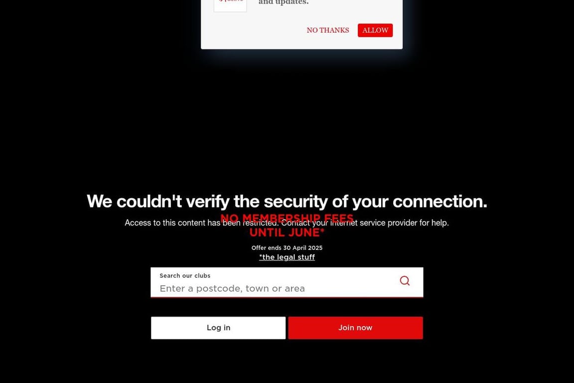 Virgin Active homepage