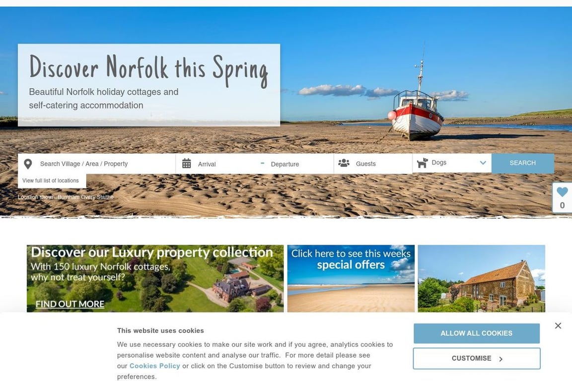 Norfolk Hideaways homepage