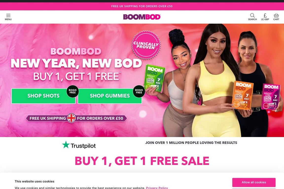 Boombod homepage