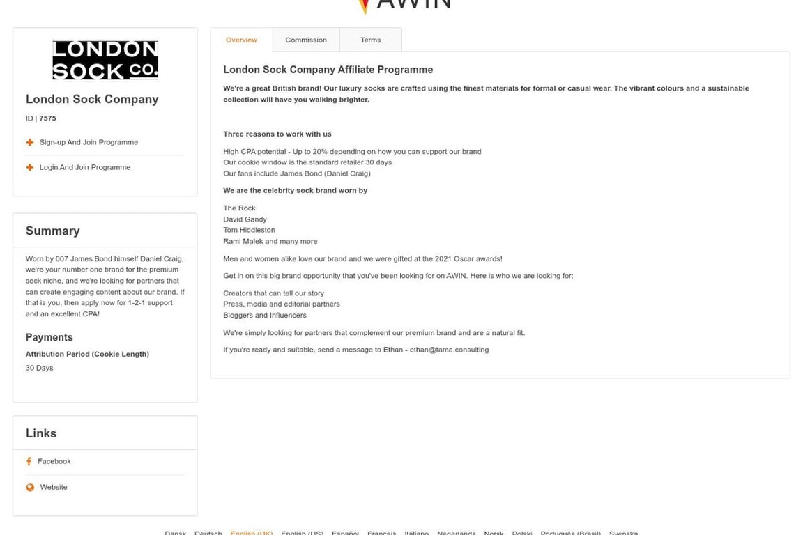 London Sock Company UK Affiliate Program Everything You Need to Know