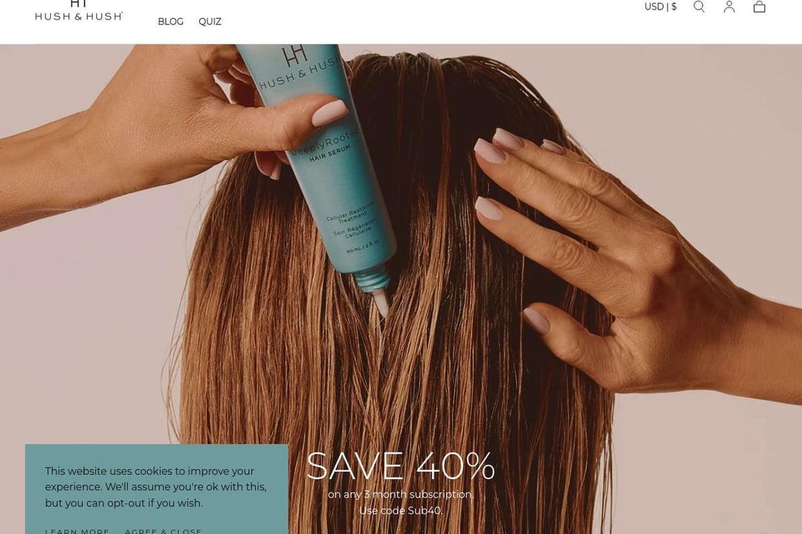 Hush & Hush homepage