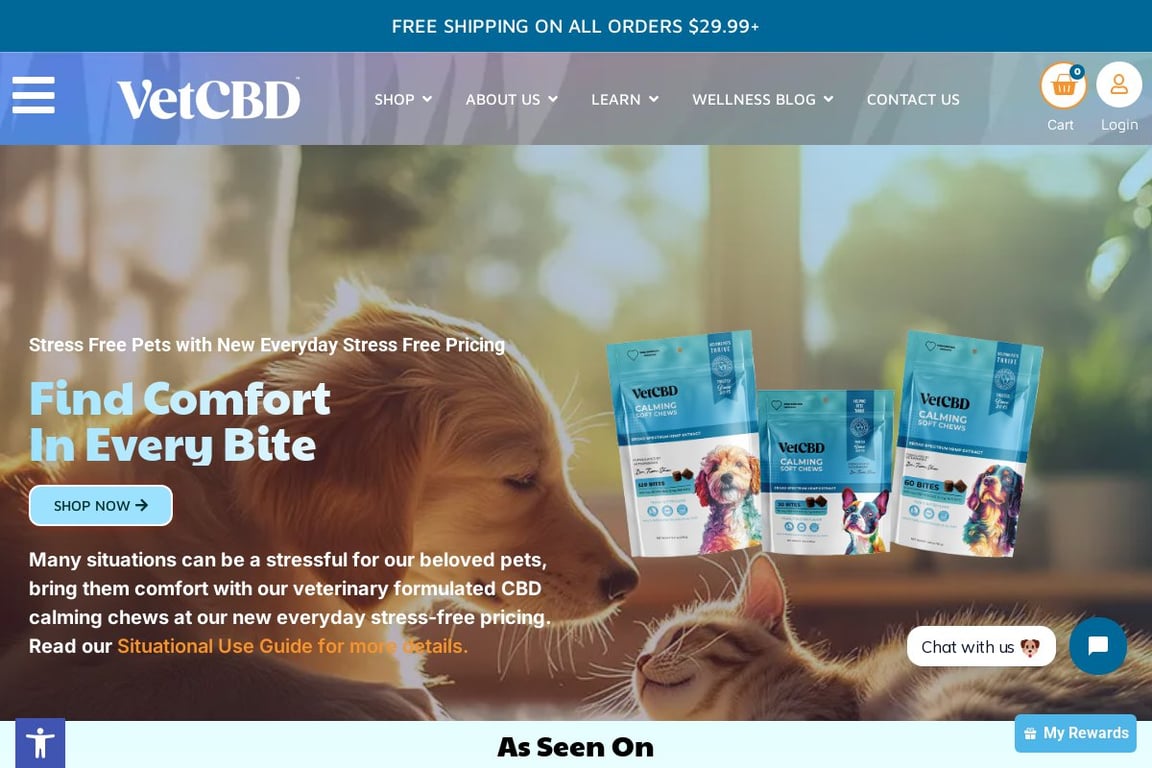 VET CBD homepage