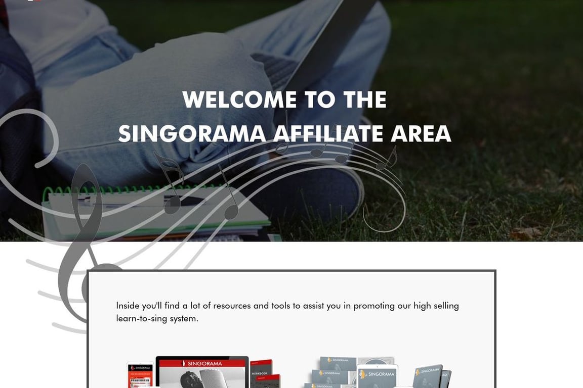 Singorama affiliate program signup page