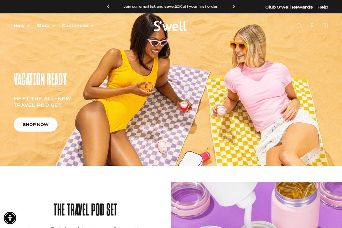 S’well homepage