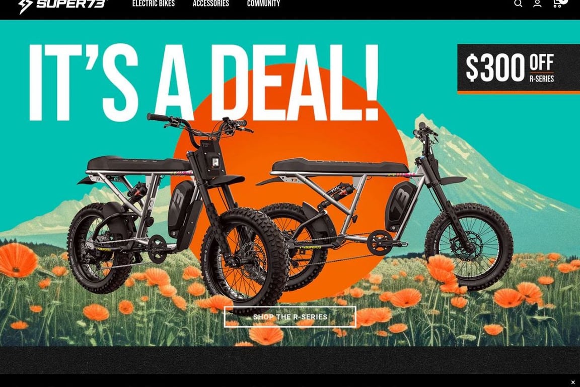 Super73 homepage