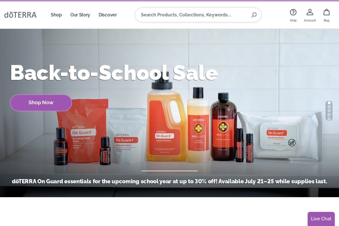DoTERRA homepage