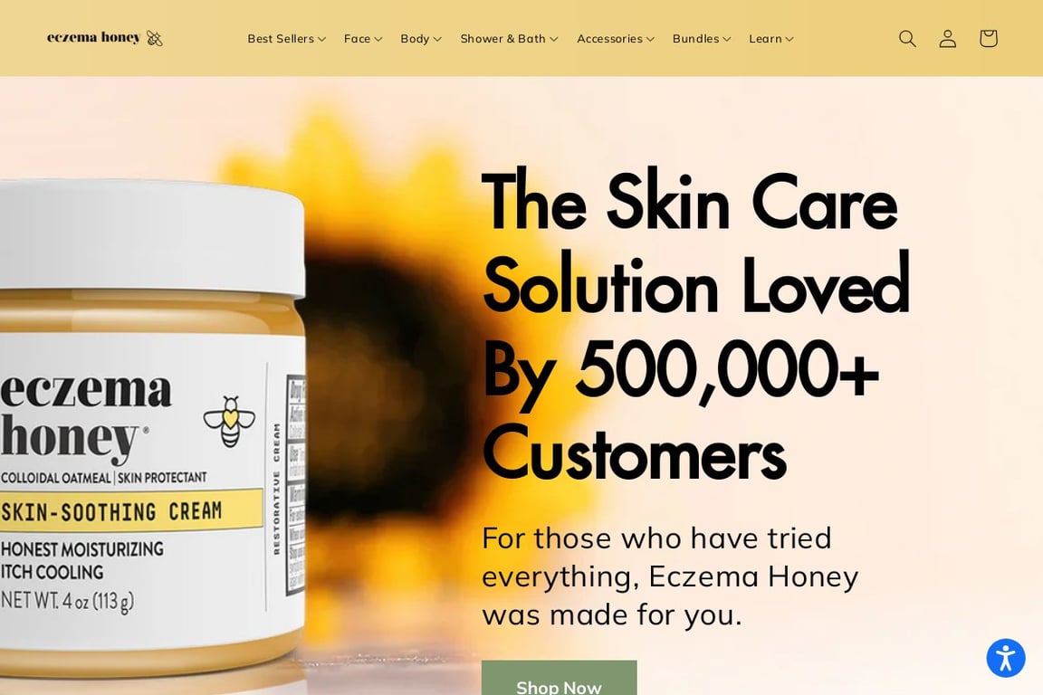 Eczema Honey homepage