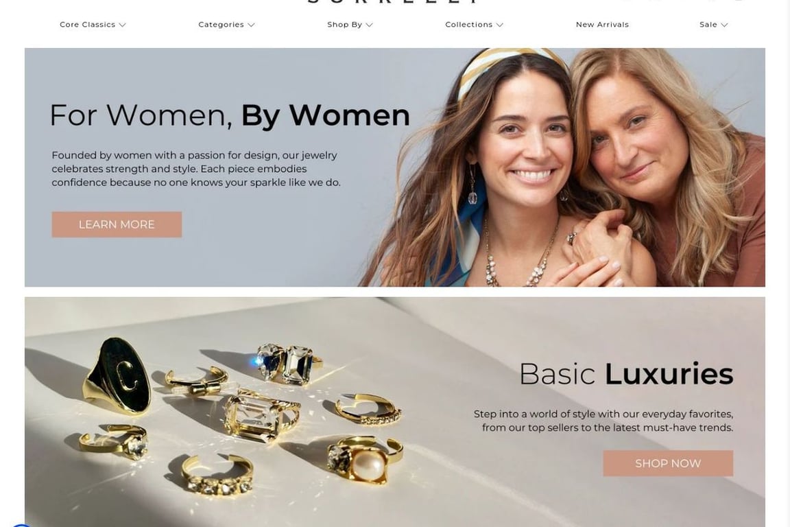 Sorrelli Jewelry homepage