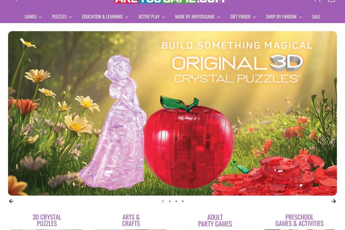 AreYouGame.com homepage