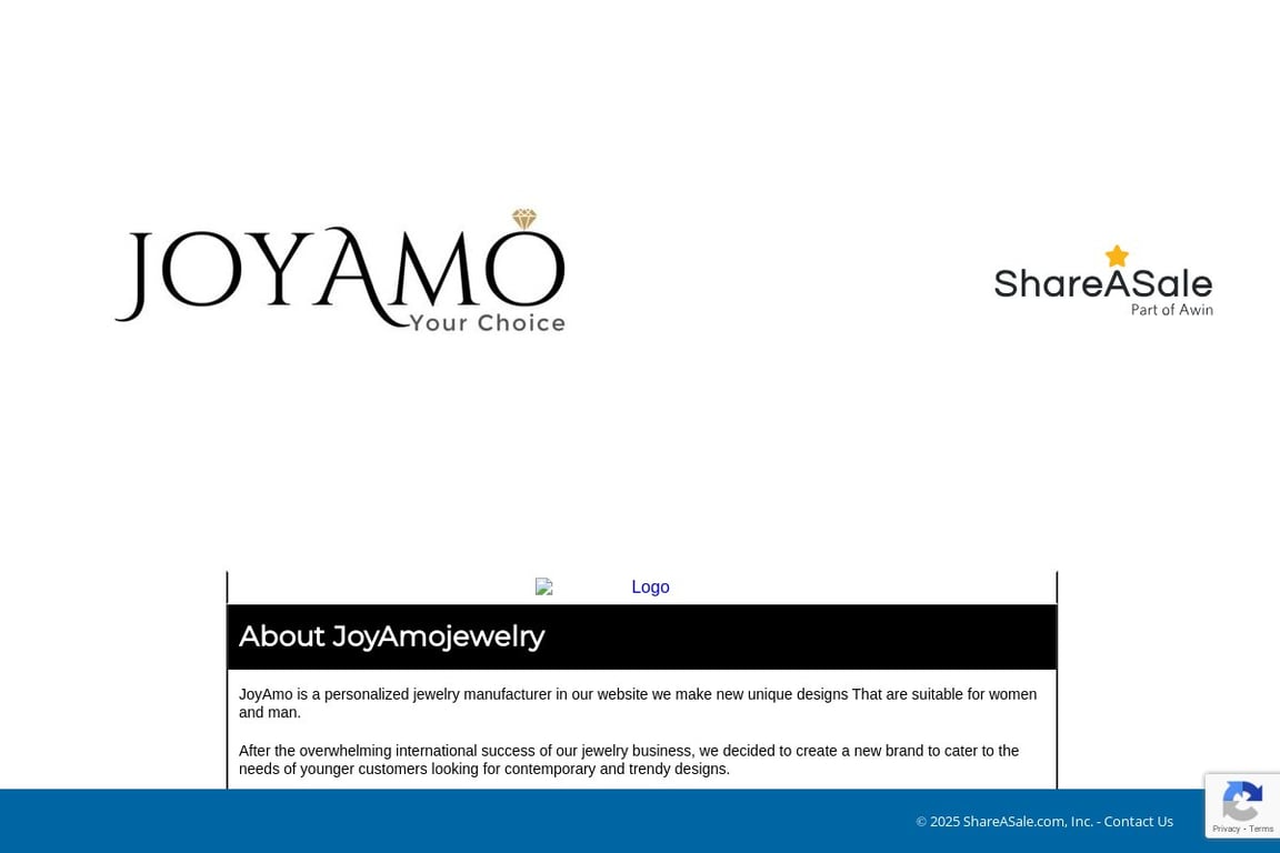 JoyAmo jewelry affiliate program signup page