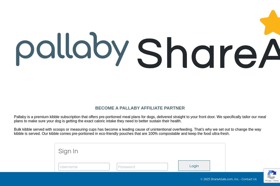 Pallaby affiliate program signup page