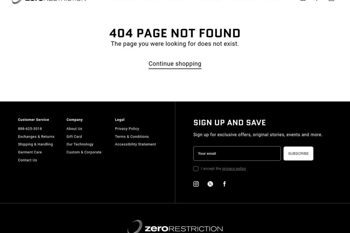 Zero Restriction affiliate program signup page