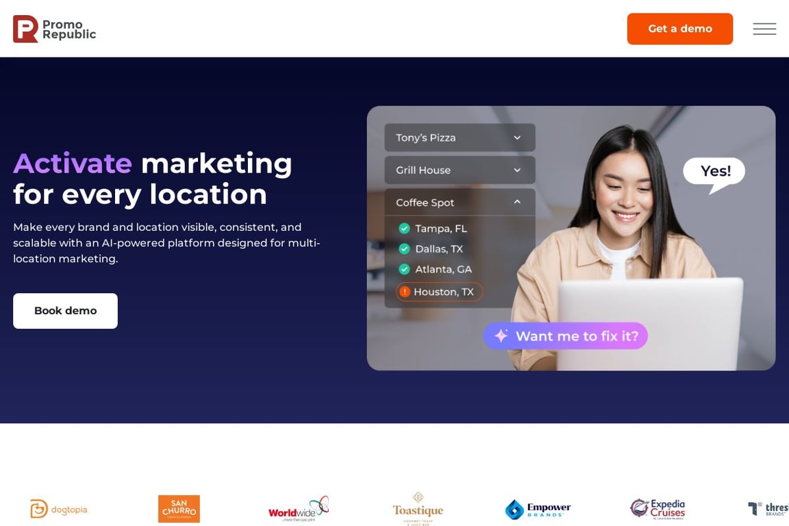 PromoRepublic homepage
