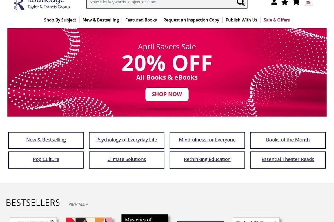 Routledge homepage