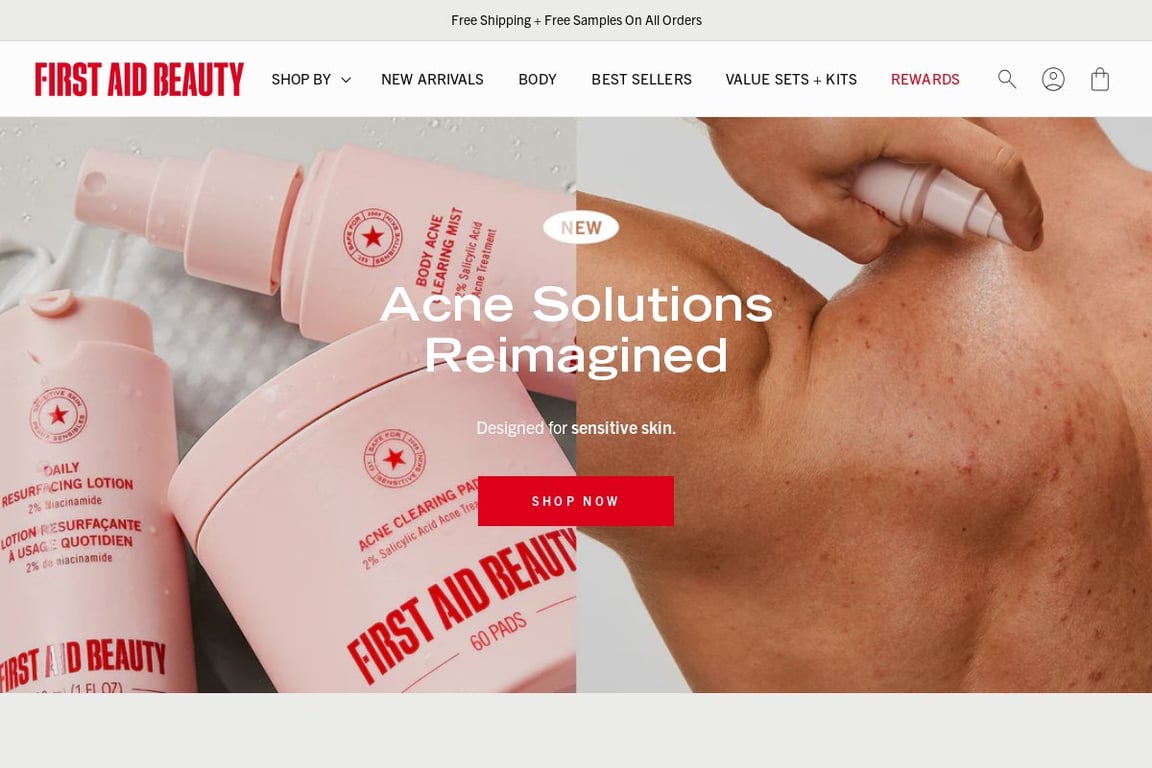 First Aid Beauty homepage